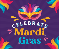 Celebrate Mardi Gras Facebook Post Design