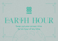 Earth Hour Sky Postcard Design