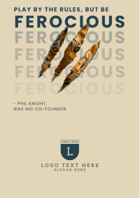 Be Ferocious Flyer Image Preview