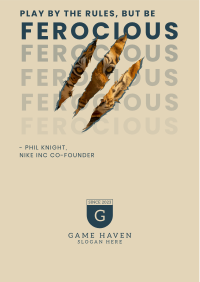 Be Ferocious Flyer Image Preview