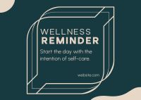 Wellness Self Reminder Postcard Design