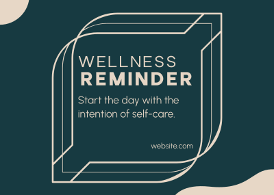 Wellness Self Reminder Postcard Image Preview