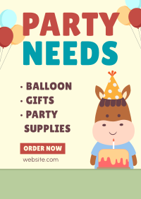 Party Supplies Flyer Design