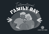 International Family Day Celebration Postcard Design