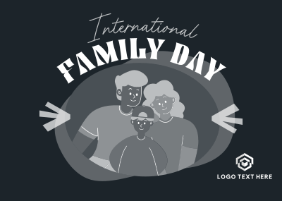 International Family Day Celebration Postcard Image Preview