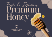Premium Fresh Honey Postcard Image Preview