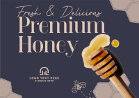 Premium Fresh Honey Postcard Design