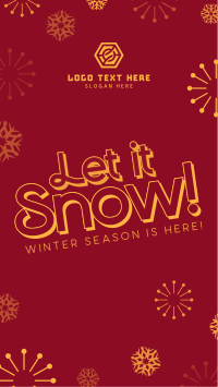 Let It Snow Winter Greeting YouTube short Image Preview