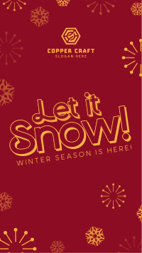 Let It Snow Winter Greeting YouTube Short Design