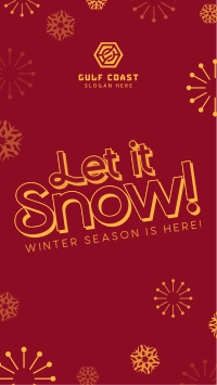 Let It Snow Winter Greeting YouTube short Image Preview