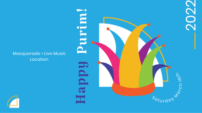 Purim Hat Facebook event cover Image Preview