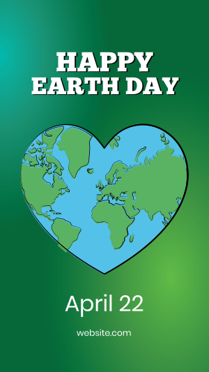 Heart-shaped Earth Facebook story Image Preview