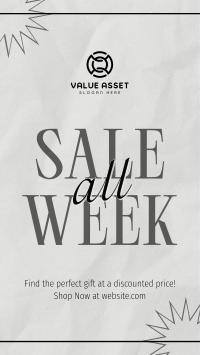 Minimalist Week Discounts Instagram Reel Image Preview