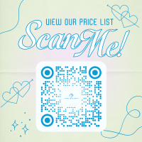 Coquettish Price List QR Code Design