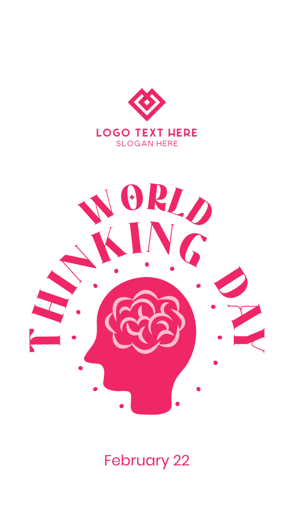 Thinking Day Silhouette Instagram Story Design Image Preview