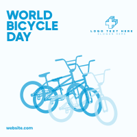 World Bicycle Day CMYK Instagram Post Design