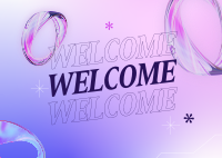 Abstract Welcome Page Postcard Design