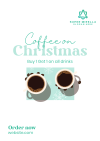 Christmas Coffee Sale Poster Image Preview