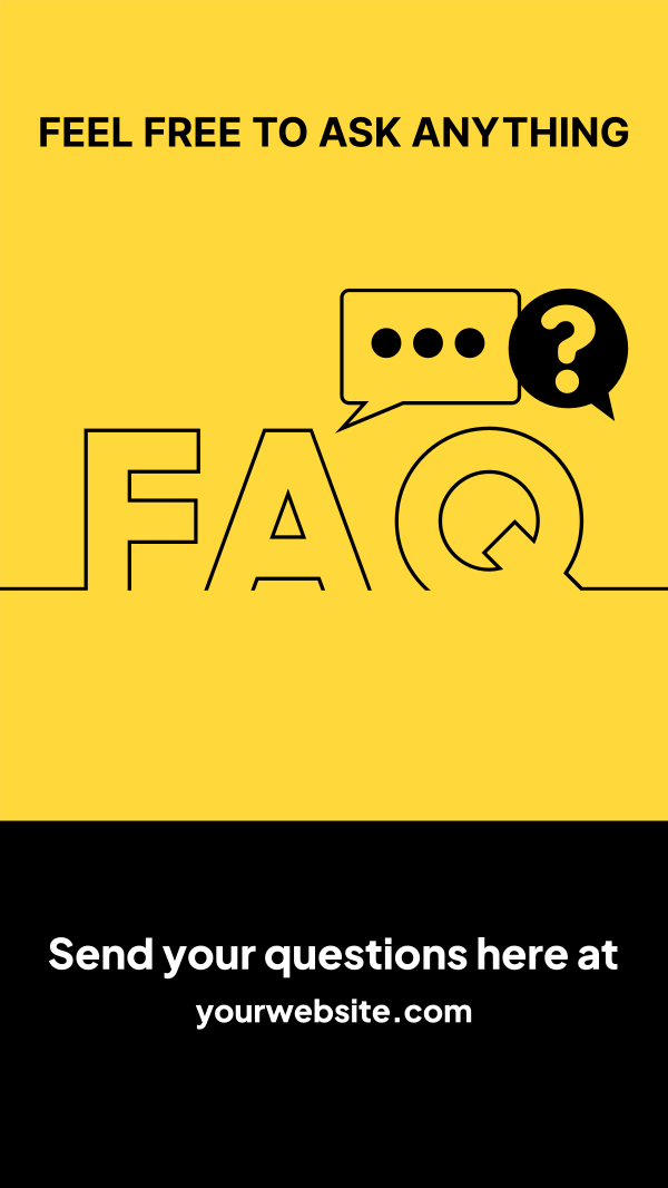 FAQs Outline Instagram Story Design Image Preview
