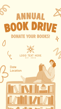 Donate A Book Facebook Story Design