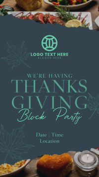 Elegant Thanksgiving Party Facebook Story Preview
