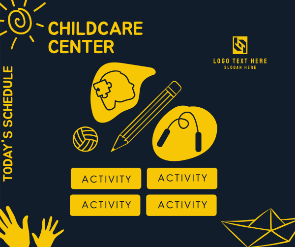 Childcare Center Schedule Facebook Post Design Image Preview