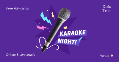 Karaoke Night Blast Facebook ad Image Preview