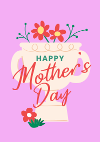 Mother's Day Trophy Greeting Poster Design