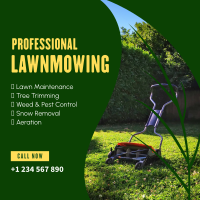 Lawnmowers for Hire Instagram Post Design