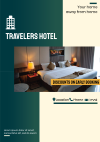 Travelers Hotel Poster Design