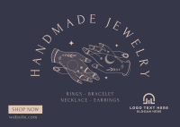 Handmade Jewelry Postcard Design