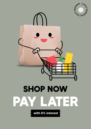 Cute Shopping Bag Poster Image Preview