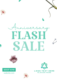 Anniversary Flash Sale Poster Design
