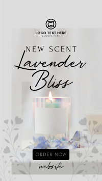 Lavender Bliss Candle Facebook Story Design