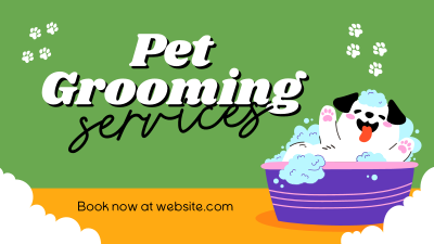 Dog Bath Grooming Facebook event cover Image Preview