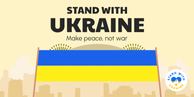 Stand With Ukraine Banner Twitter post Image Preview