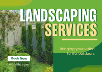 Helpful Landscape Service Postcard Design