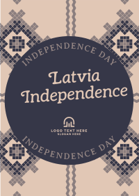 Traditional Latvia Independence Poster Design