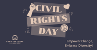 Bold Civil Rights Day Stickers Facebook ad Image Preview