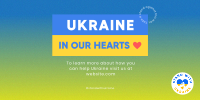 Ukraine In Our Hearts Twitter Post Design