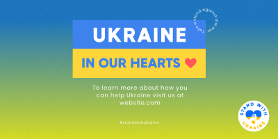 Ukraine In Our Hearts Twitter post Image Preview