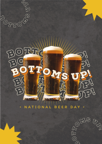 Bottoms Up this Beer Day Poster Image Preview