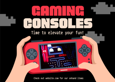 Gaming Consoles Sale Postcard Image Preview