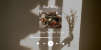 Sunday Music Player Twitter Post Image Preview