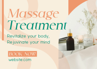 Simple Massage Treatment Postcard Image Preview