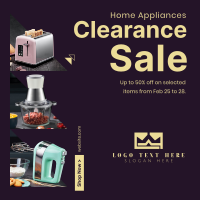 Appliance Clearance Sale Instagram post Image Preview