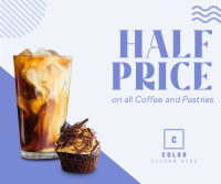 Half Price Coffee Facebook Post Design