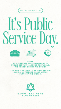 Minimalist Public Service Day Instagram reel Image Preview