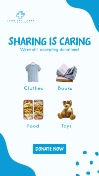 Sharing is Caring Facebook Story Design