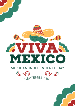 Viva Mexico Sombrero Flyer Image Preview